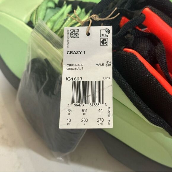 NWT! Adidas Original Crazy 1 Kobe Mint Green Basketball Shoes IG1603 Men Sz 10 - Picture 6 of 10